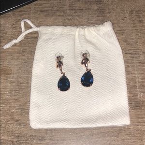 Rose Gold and Navy Earrings